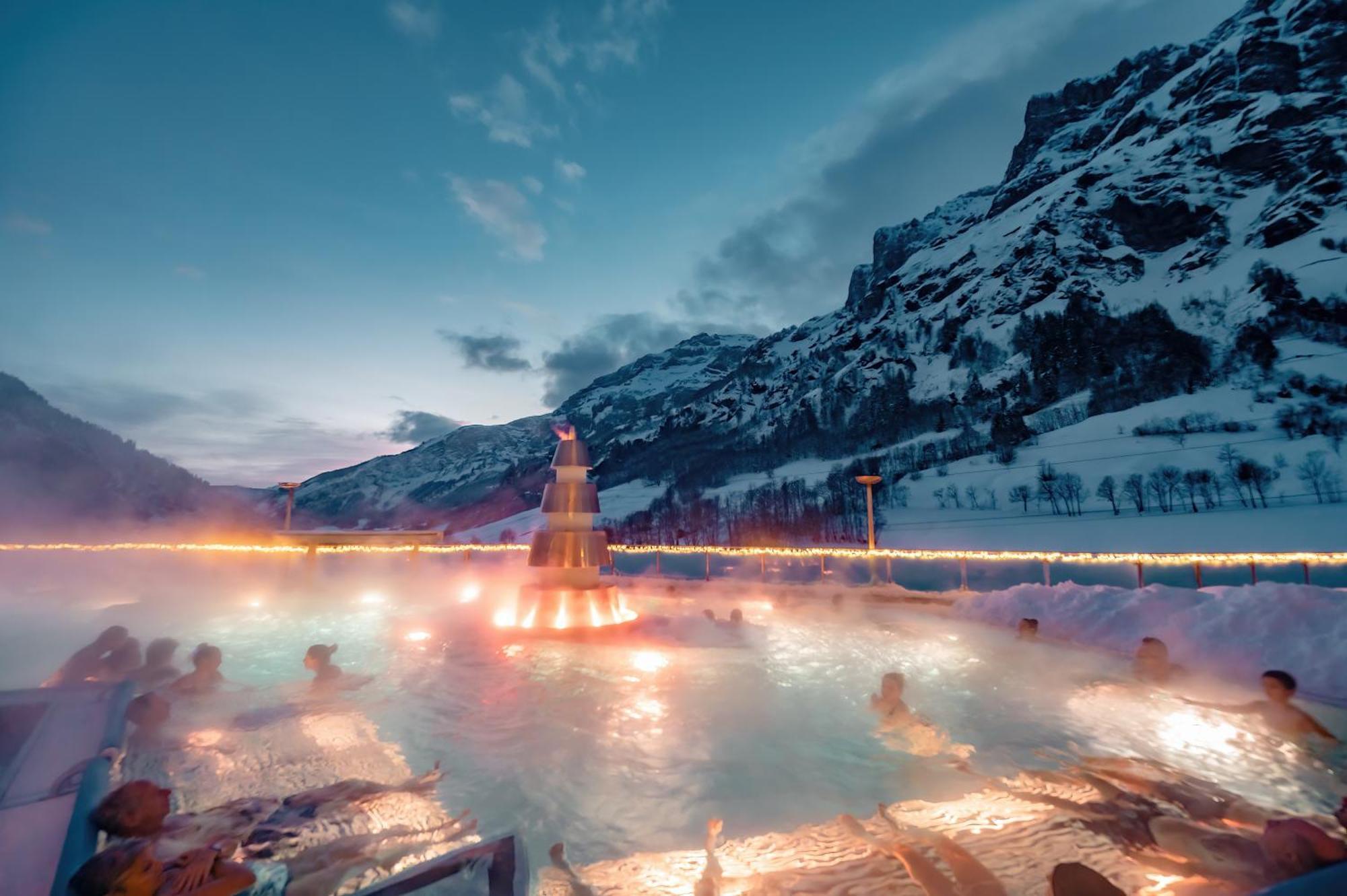 Hotel Alpenblick-Leukerbad-Therme Exterior foto